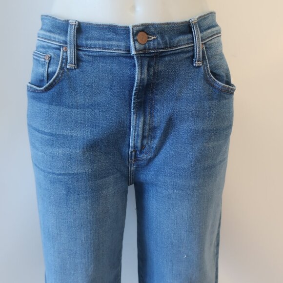 NWT Womens MOTHER The Dodger Ankle Blue Wide Leg Jeans 31 - Picture 4 of 11
